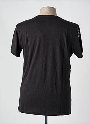T-shirt col rond noir SCHOTT homme