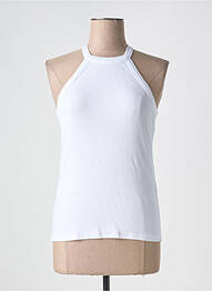 Débardeur col rond blanc SELECTED femme