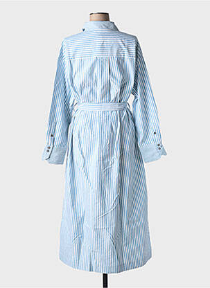 Robe mi-longue col rond bleu Y.A.S femme