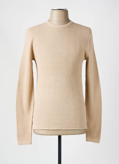 Pull col rond beige ONLY & SONS homme