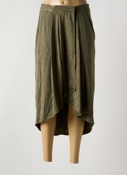 Jupe mi-longue vert SEE U SOON pour femme
