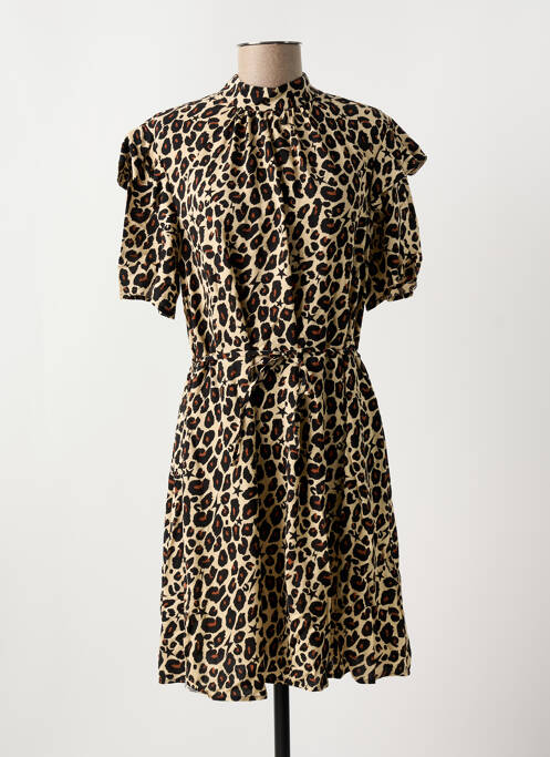 Robe courte marron IKKS pour femme