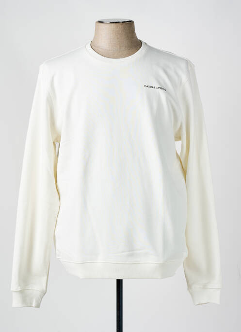 Sweat-shirt blanc CASUAL FRIDAY pour homme