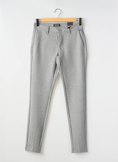 Pantalon slim gris ONLY & SONS pour homme