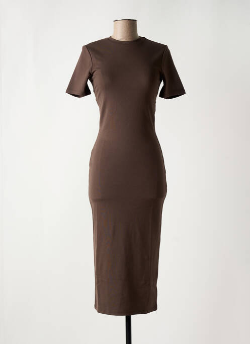 Robe longue marron NA-KD pour femme
