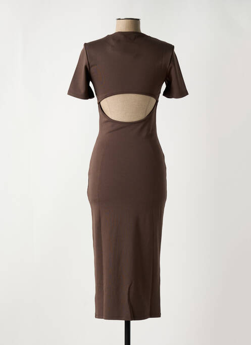 Robe longue marron NA-KD pour femme
