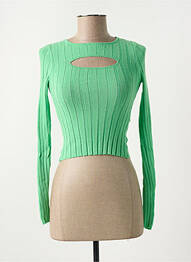 Pull col rond vert NOISY MAY femme