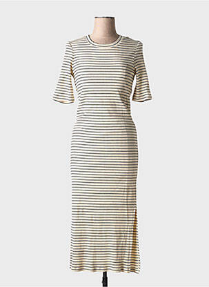Robe longue beige SELECTED femme