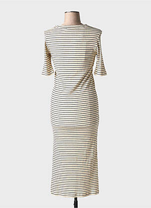 Robe longue beige SELECTED femme