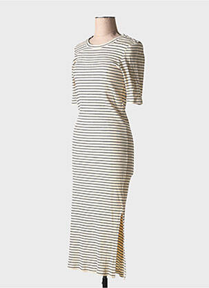 Robe longue beige SELECTED femme