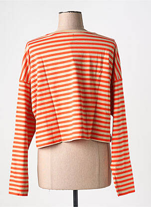 T-shirt col rond orange NOISY MAY femme