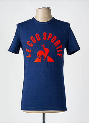 T-shirt col rond bleu LE COQ SPORTIF homme