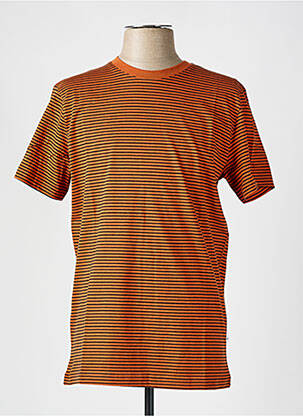 T-shirt col rond marron SELECTED homme