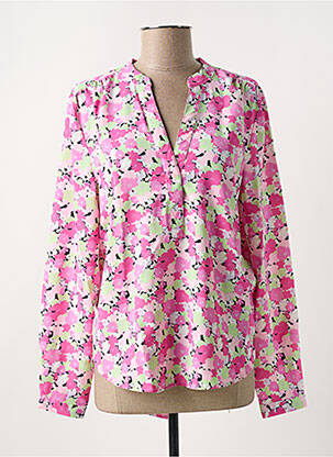 Blouse col v rose SELECTED femme
