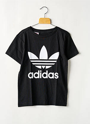 T-shirt col rond noir ADIDAS enfant