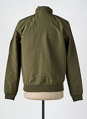 Blouson col col montant vert SCHOTT homme