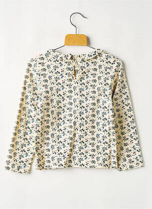 T-shirt col claudine blanc PETIT BATEAU fille