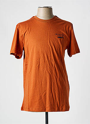 T-shirt col rond marron SELECTED homme