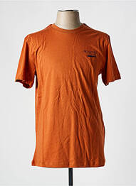 T-shirt col rond marron SELECTED homme