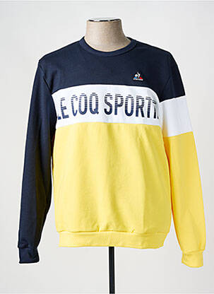 Sweat-shirt col rond bleu LE COQ SPORTIF homme