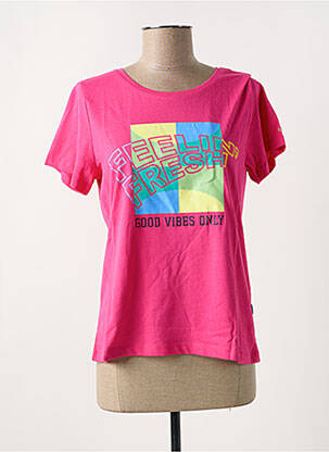 T-shirt col rond rose NOISY MAY femme