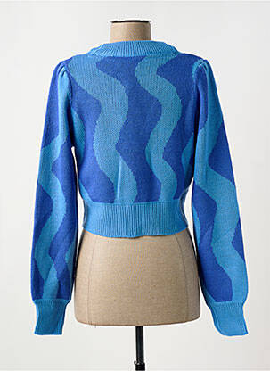 Gilet manches longues col v bleu NOISY MAY femme