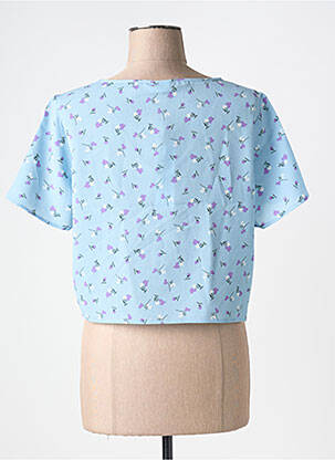 T-shirt col v bleu NOISY MAY femme
