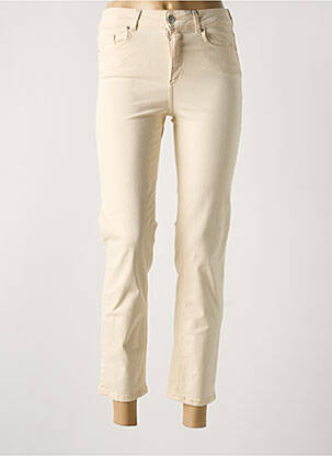 Jeans coupe slim beige PIECES pour femme