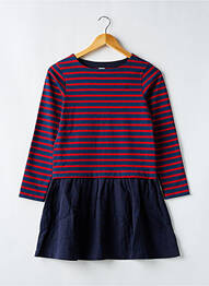 Robe mi-longue col rond bleu PETIT BATEAU fille