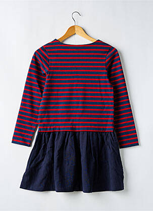 Robe mi-longue col rond bleu PETIT BATEAU fille