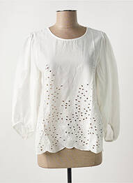 Top col rond blanc SELECTED femme
