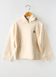 Sweat-shirt à capuche col rond blanc PETIT BATEAU enfant