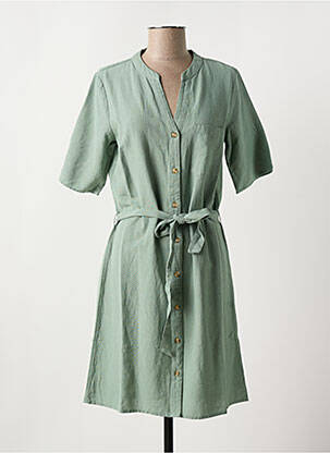 Robe courte col v vert VILA femme