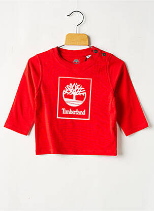 T-shirt col rond rouge TIMBERLAND garçon