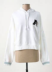 Sweat-shirt à capuche blanc ADIDAS pour femme seconde vue