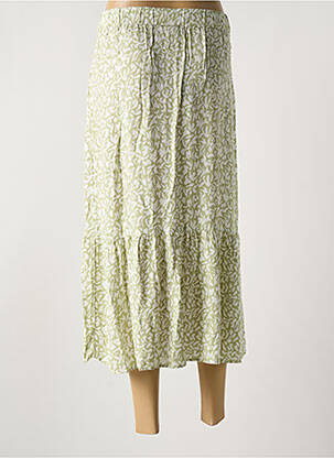 Jupe mi-longue vert PIECES femme