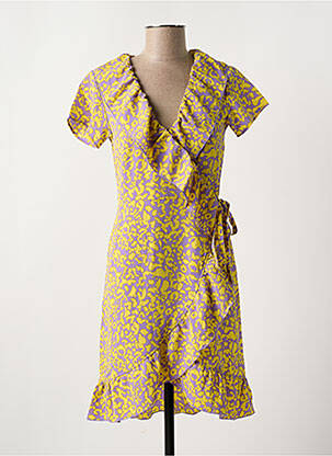Robe mi-longue col v multicolore NOISY MAY femme