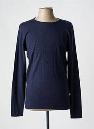 Sweat-shirt col rond bleu SELECTED homme
