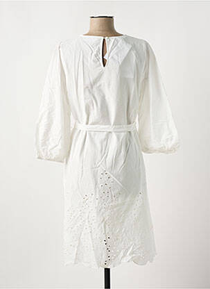 Robe courte col rond blanc SELECTED femme