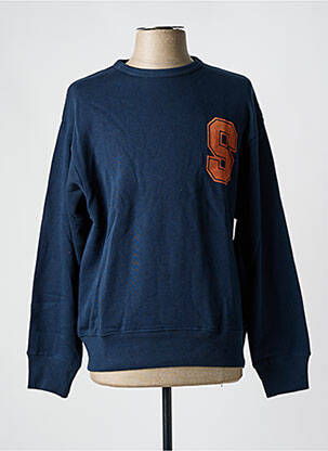Sweat-shirt col rond bleu SELECTED homme