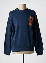 Sweat-shirt col rond bleu SELECTED homme