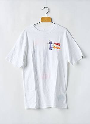 T-shirt col rond blanc VANS garçon