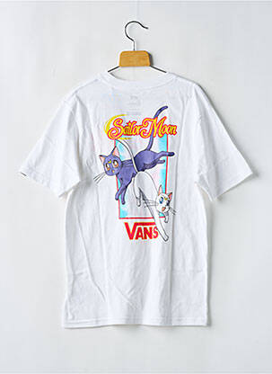 T-shirt col rond blanc VANS garçon