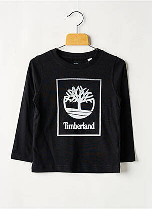 T-shirt col rond noir TIMBERLAND garçon