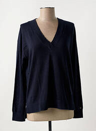 Pull col v bleu TOMMY HILFIGER femme