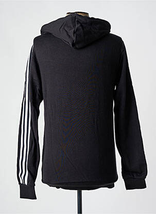 Sweat-shirt à capuche col rond noir ADIDAS homme