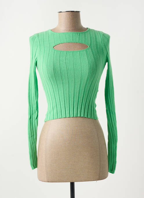 Pull col rond vert NOISY MAY femme