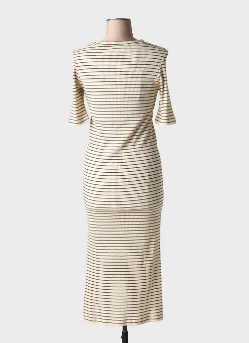 Robe longue beige SELECTED pour femme