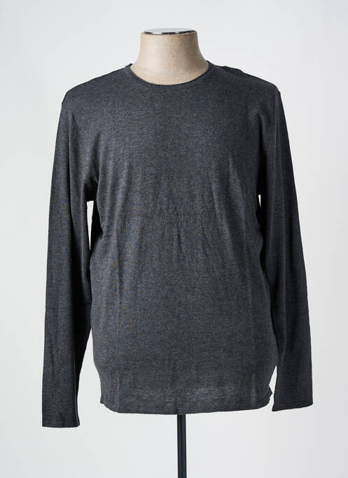Pull col rond gris SELECTED homme