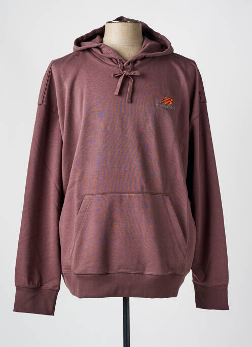 Sweat-shirt à capuche marron NEW BALANCE pour homme